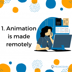 Animation is made remotely